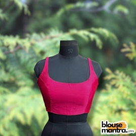 Pink Samu Silk| Round Neck Sleeveless