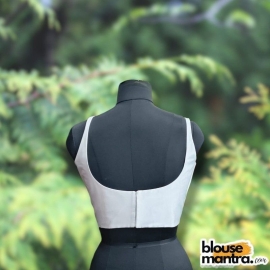 White Samu Silk| Round Neck Sleeveless