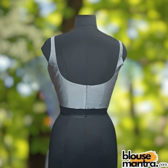 Silver Samu Silk| Round Neck Sleeveless