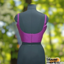 Magenta Samu Silk| Round Neck Sleeveless