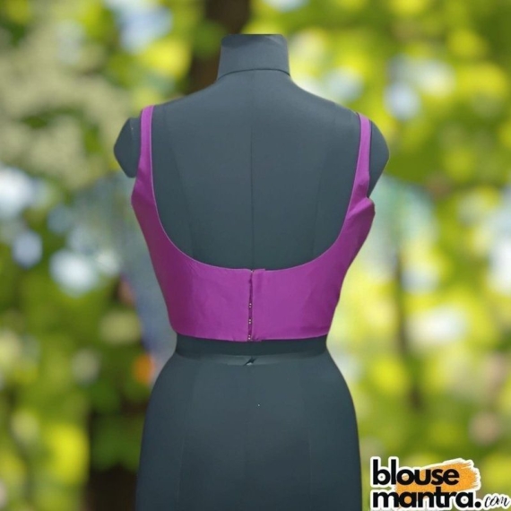 Magenta Samu Silk| Round Neck Sleeveless