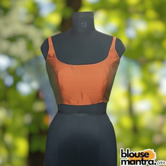 Copper Samu Silk| Round Neck Sleeveless