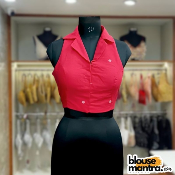 Red Jamdani | Black & White Round Weave | Halterneck | Blazer Coller Sleeveless