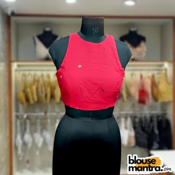 Red Jamdani | Black & White Round Weave | Boat Neck | Halterneck Sleeveless