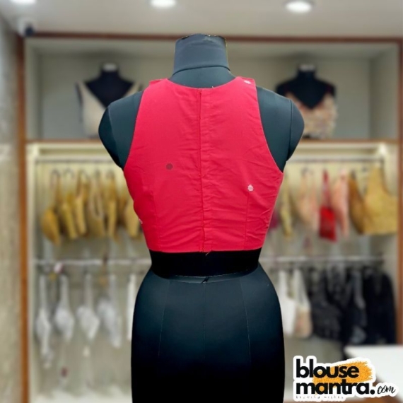 Red Jamdani | Black & White Round Weave | Boat Neck | Halterneck Sleeveless