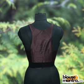 Coffee Raw Silk | Razor Cut Sleeveless