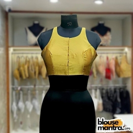 Gold Raw Silk | Razor Cut Sleeveless