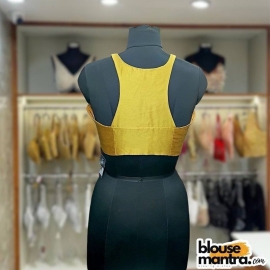 Gold Raw Silk | Razor Cut Sleeveless