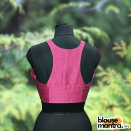 Magenta Raw Silk | Razor Cut Sleeveless