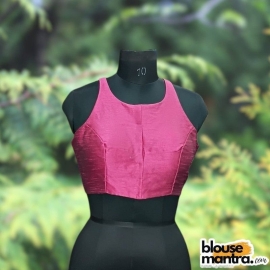 Magenta Raw Silk | Razor Cut Sleeveless