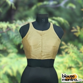 Tasar Gold Raw Silk | Razor Cut Sleeveless