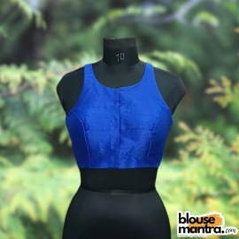  Royal Blue Raw Silk | Razor Cut Sleeveless