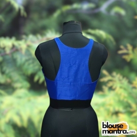  Royal Blue Raw Silk | Razor Cut Sleeveless
