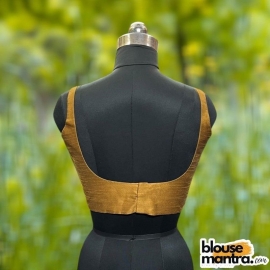  Copper Gold Raw Silk | Round Neck Sleeveless