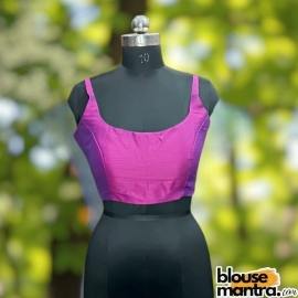  Dual Purple Raw Silk | Round Neck Sleeveless