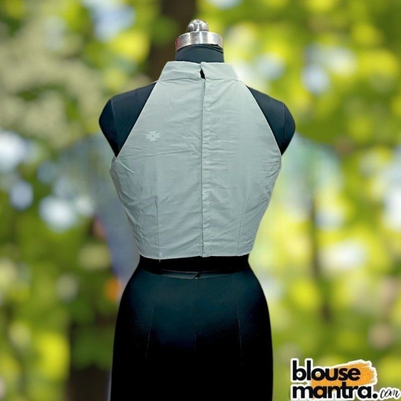 Grey Jamdani | Halterneck Sleeveless