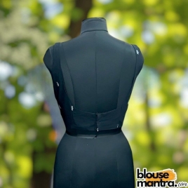 Black Jamdani | white barfi | Round Neck Sleeveless