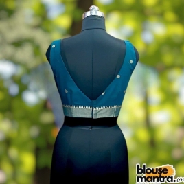  Blackish Green Mangal Giri | Front Boat Neck | Back V Neck Sleeveless