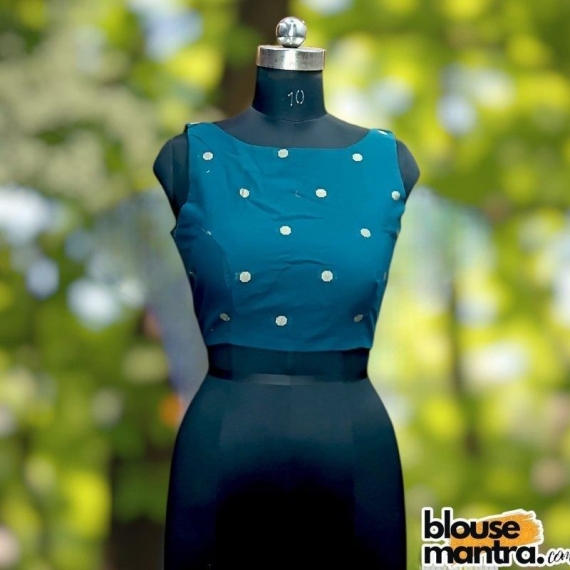  Blackish Green Mangal Giri | Front Boat Neck | Back V Neck Sleeveless