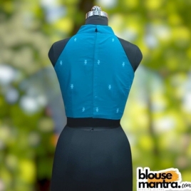  Sea Green Jamdani | Halterneck Sleeveless