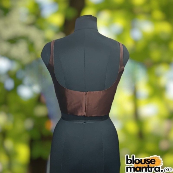 Coffee Samu silk | Round neck Sleeveless
