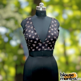  Black Modal Ajrakh | Celeb Cut Sleeveless