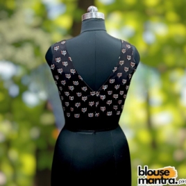  Black Modal Ajrakh | Celeb Cut Sleeveless
